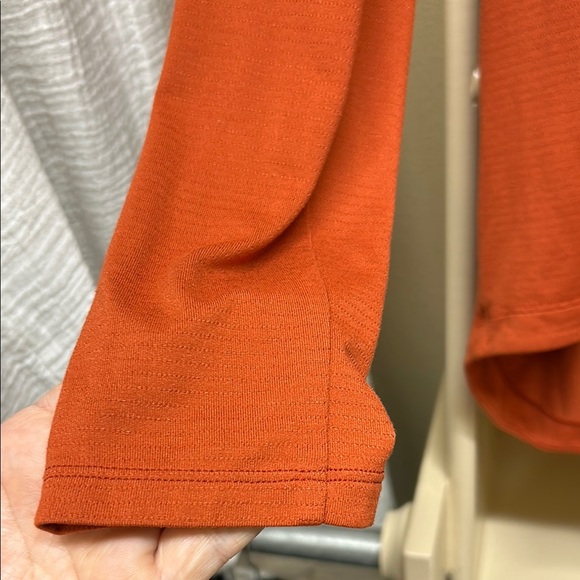 lululemon Shirt Mens L Orange Long Sleeve Tee terracotta Rust Orange Sport Prep - Picture 4 of 13